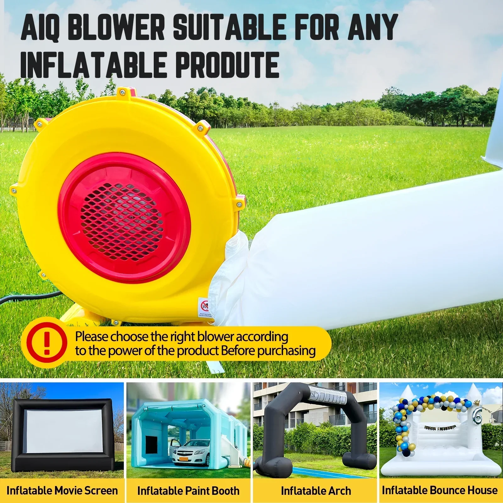 950W Commercial Inflatable Bouncer Blower Pump Fan - Image 4 950W Commercial Inflatable Bouncer Blower Pump Fan - Image 4