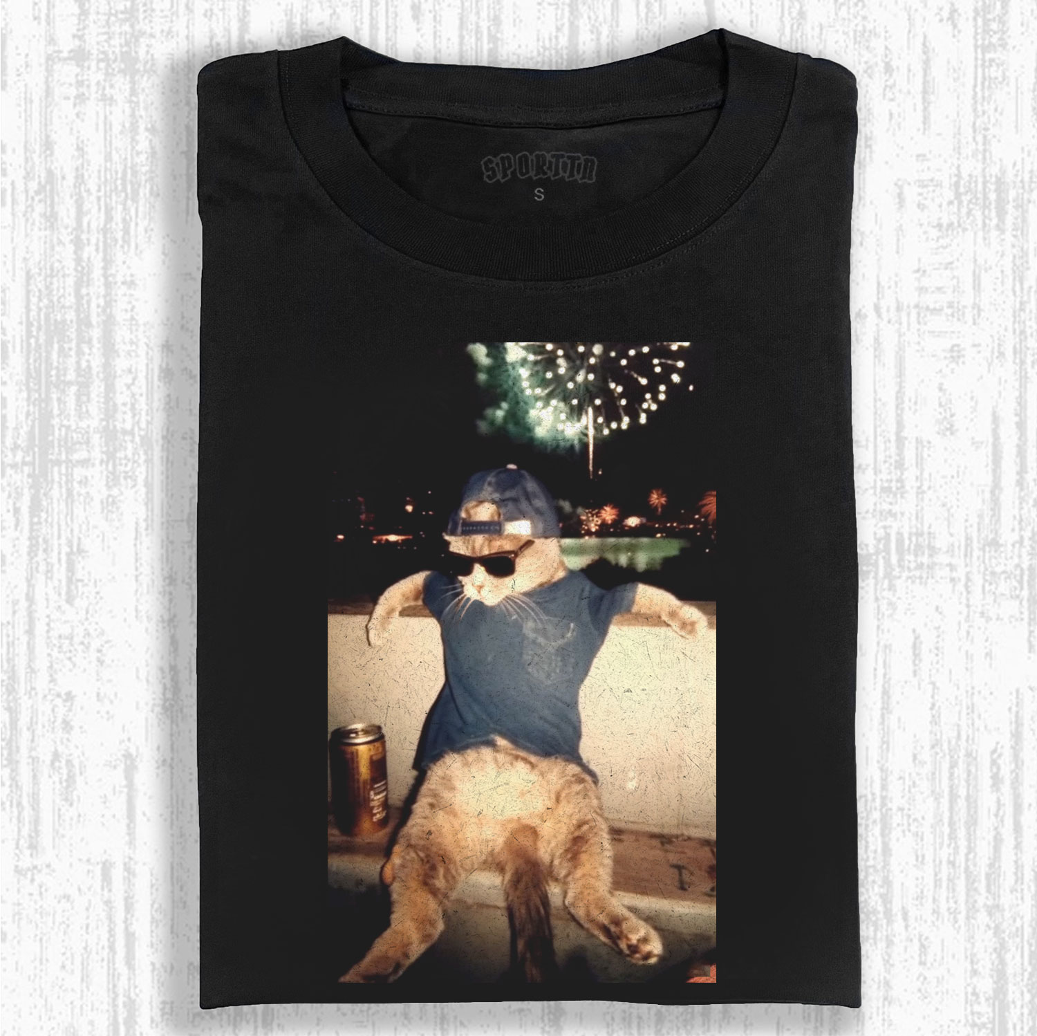 THE DRUNK COOL CAT T-SHIRT