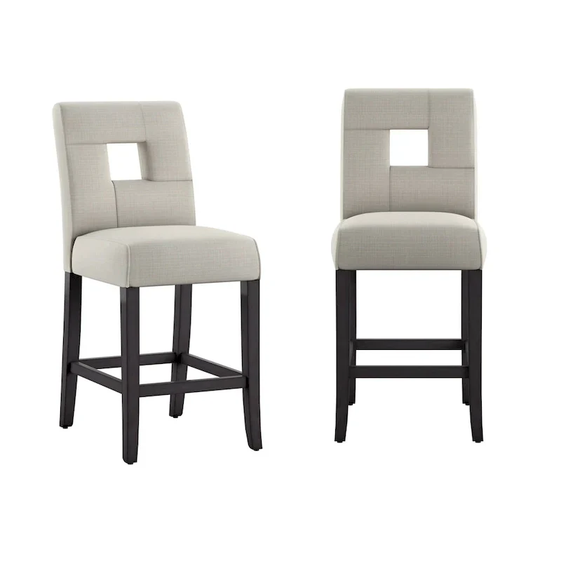 Brda Keyhole Counter Height High Back Stools - Set of 2