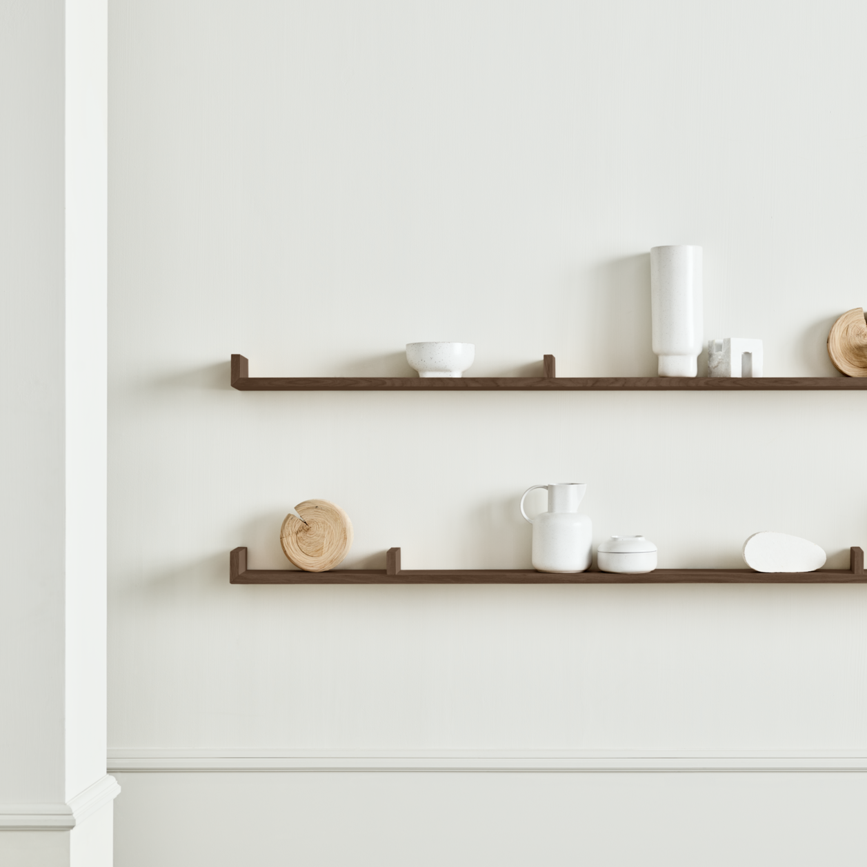 Bolia Display Wandplank B 157 cm - Asymmetrisch Links - Donker Eiken