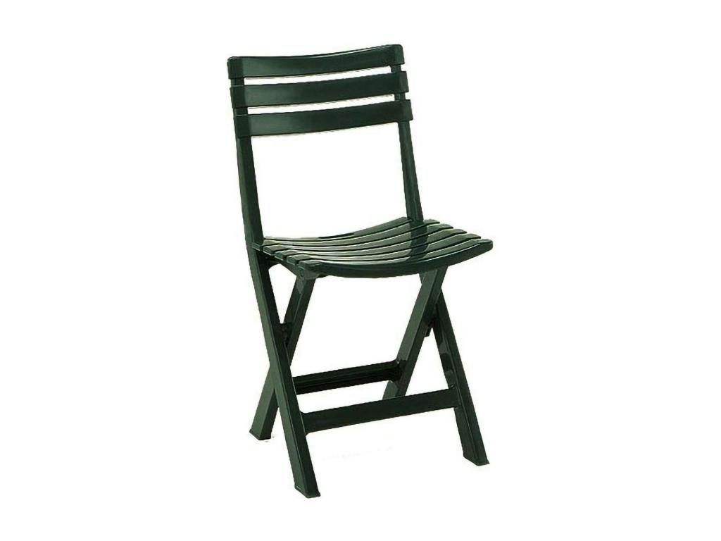 Silla de exterior Confortzx - Asiento de jardín plegable - Silla para mesa de comedor - Sillón de exterior - 100 por ciento Made in Italy - 44x41h78 cm - Verde