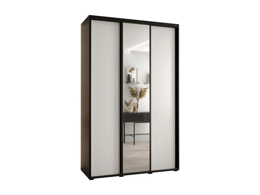 ARMARIO Mobtrendy 3 DE PUERTAS CORREDERAS 235.2/160/45 3 puertas (Negro/Blanco/Negro) 97467aevn