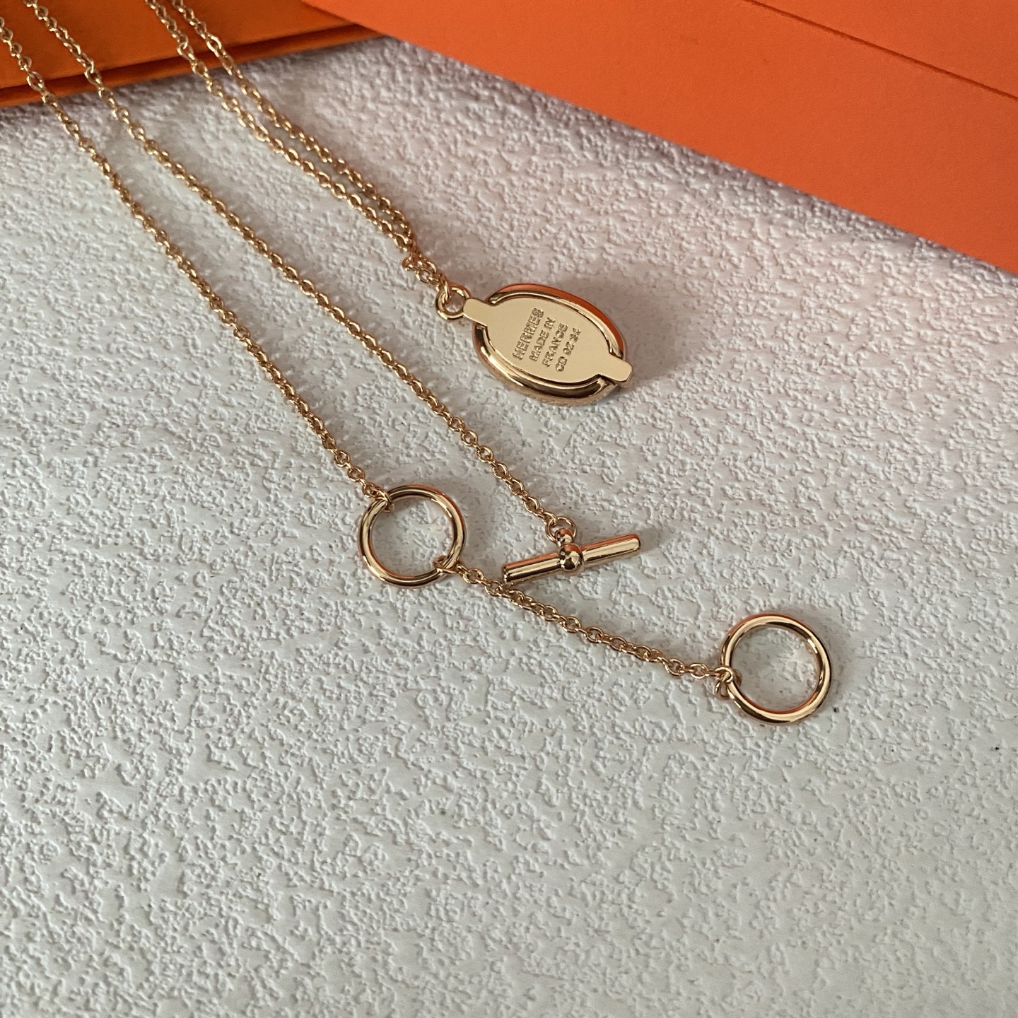 Hermes White Enamel Pig Nose Pendant Necklace - Original Replica Club