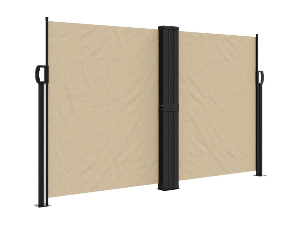 Toldo lateral retráctil beige 140x1000 cm