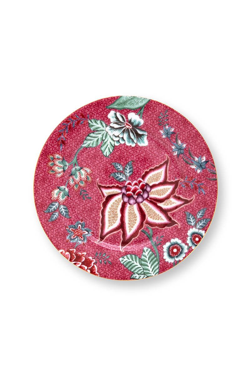 Plate Flower Festival Dark Pink 17cm