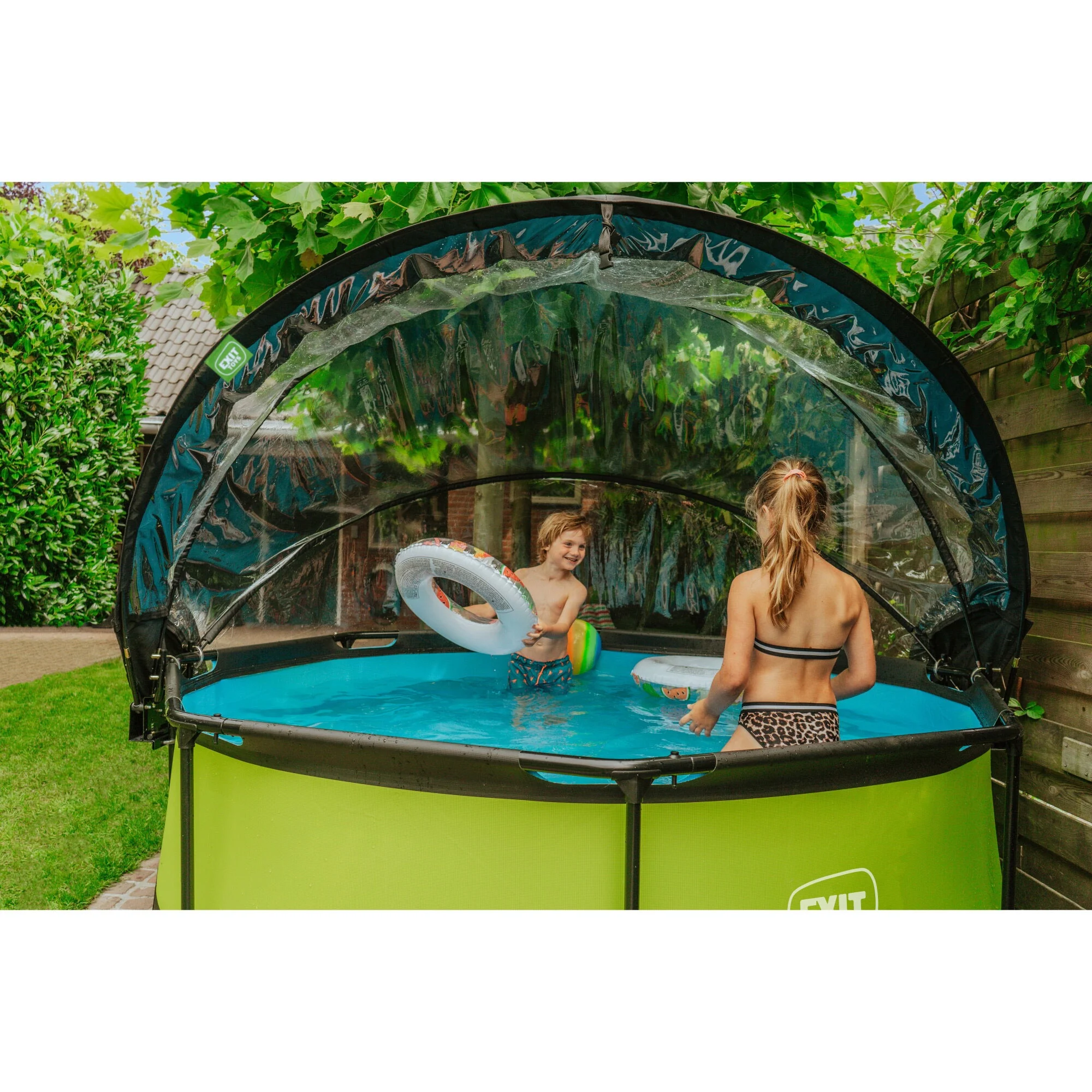 EXIT Toys UV Resistant Pool Covers, PVC Transparent, 104" x 104" x 55" - Image 13