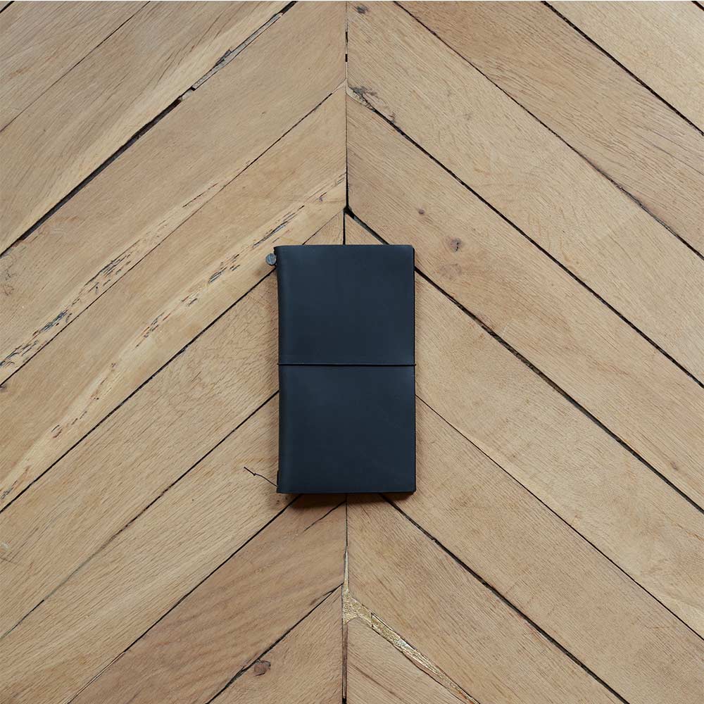 Carnet de voyage en cuir - Noir