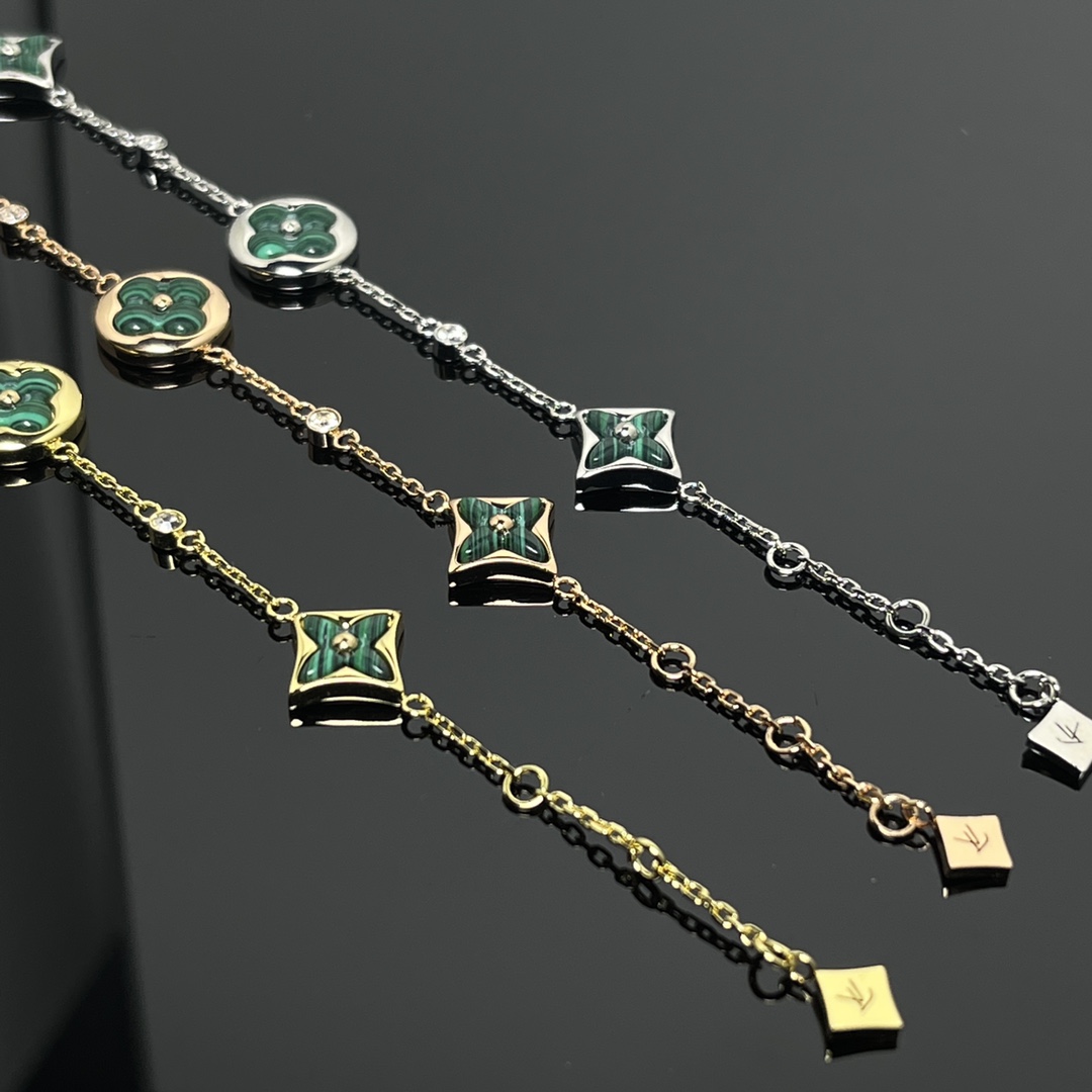 Louis Vuitton 4 Motifs Malachite Star Sun Bracelet - Original Replica Club