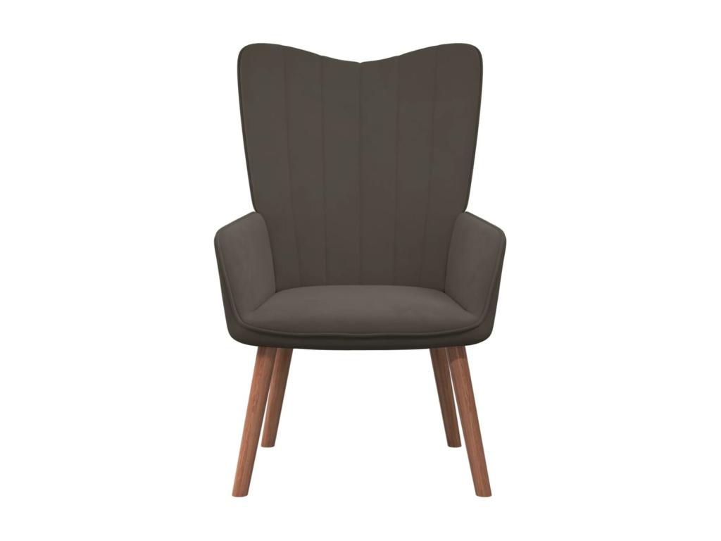 Sillón de relajación Terciopelo gris oscuro