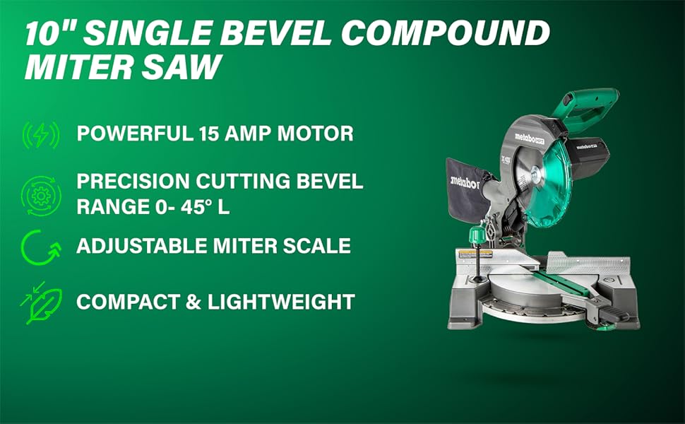 10" Single Bevel Compound Miter Saw
