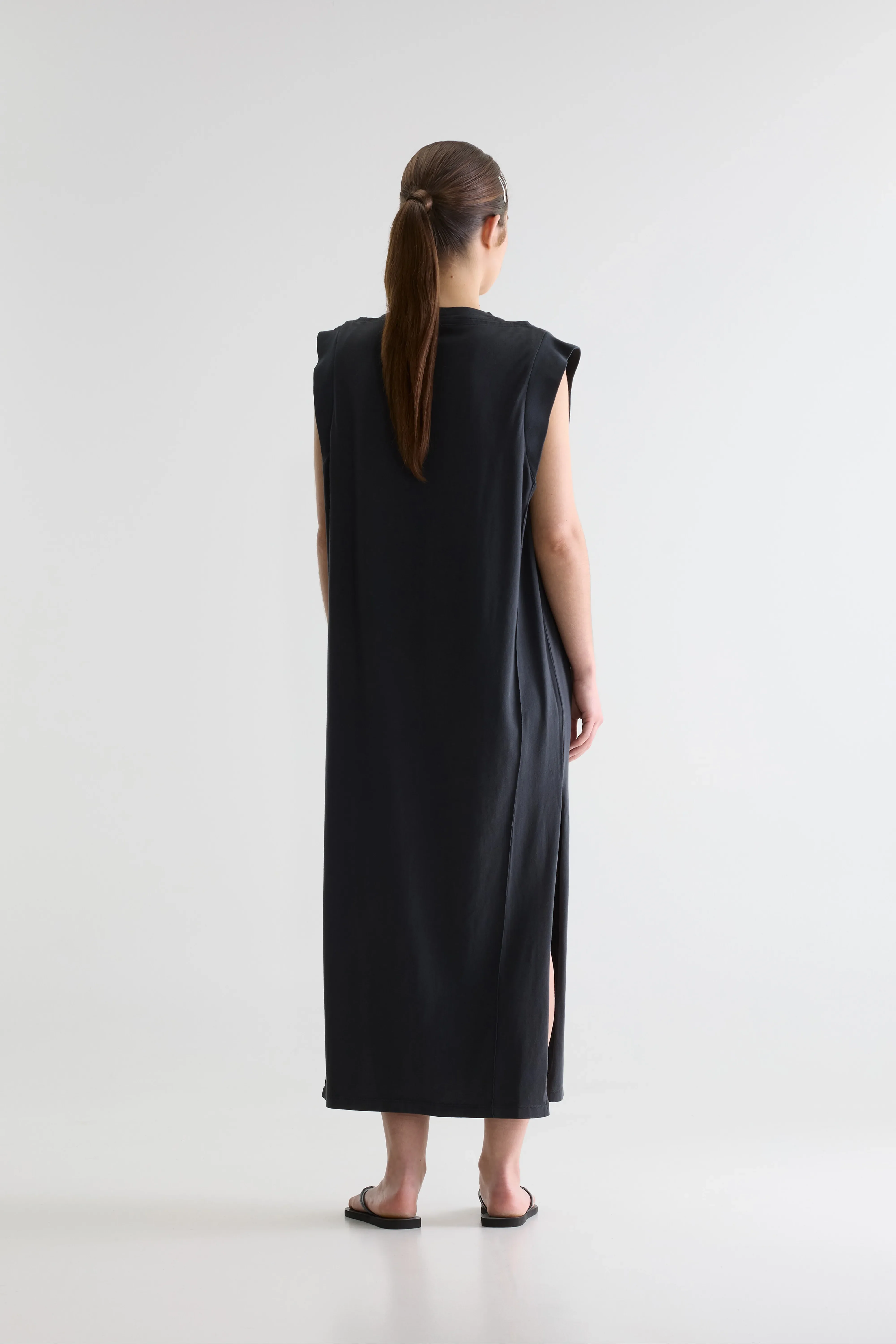 Bellerose Cling jersey long dress (261 / W / BLACK SAND)