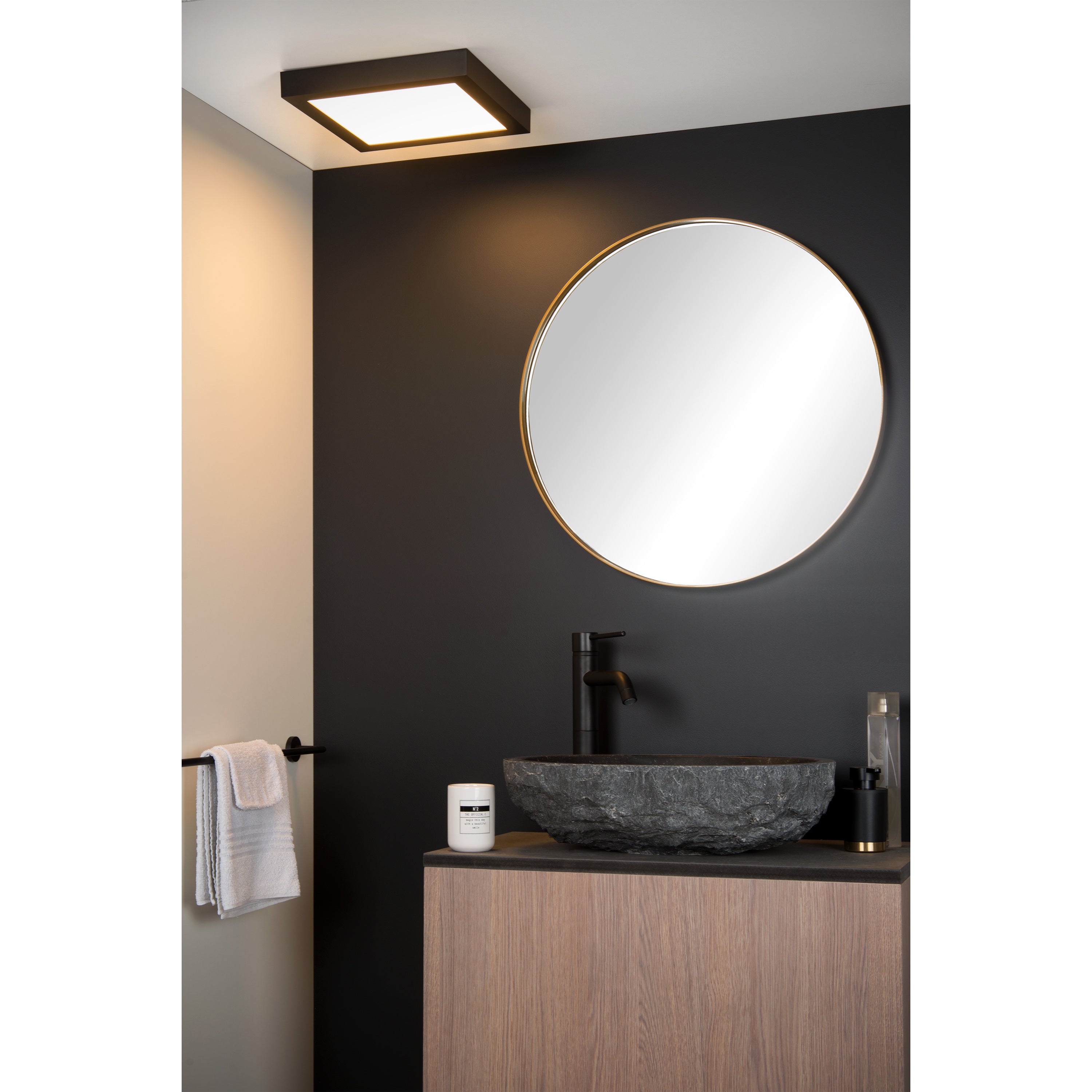 Lucide BRICE-LED - Plafonnière Badkamer - LED Dimb
