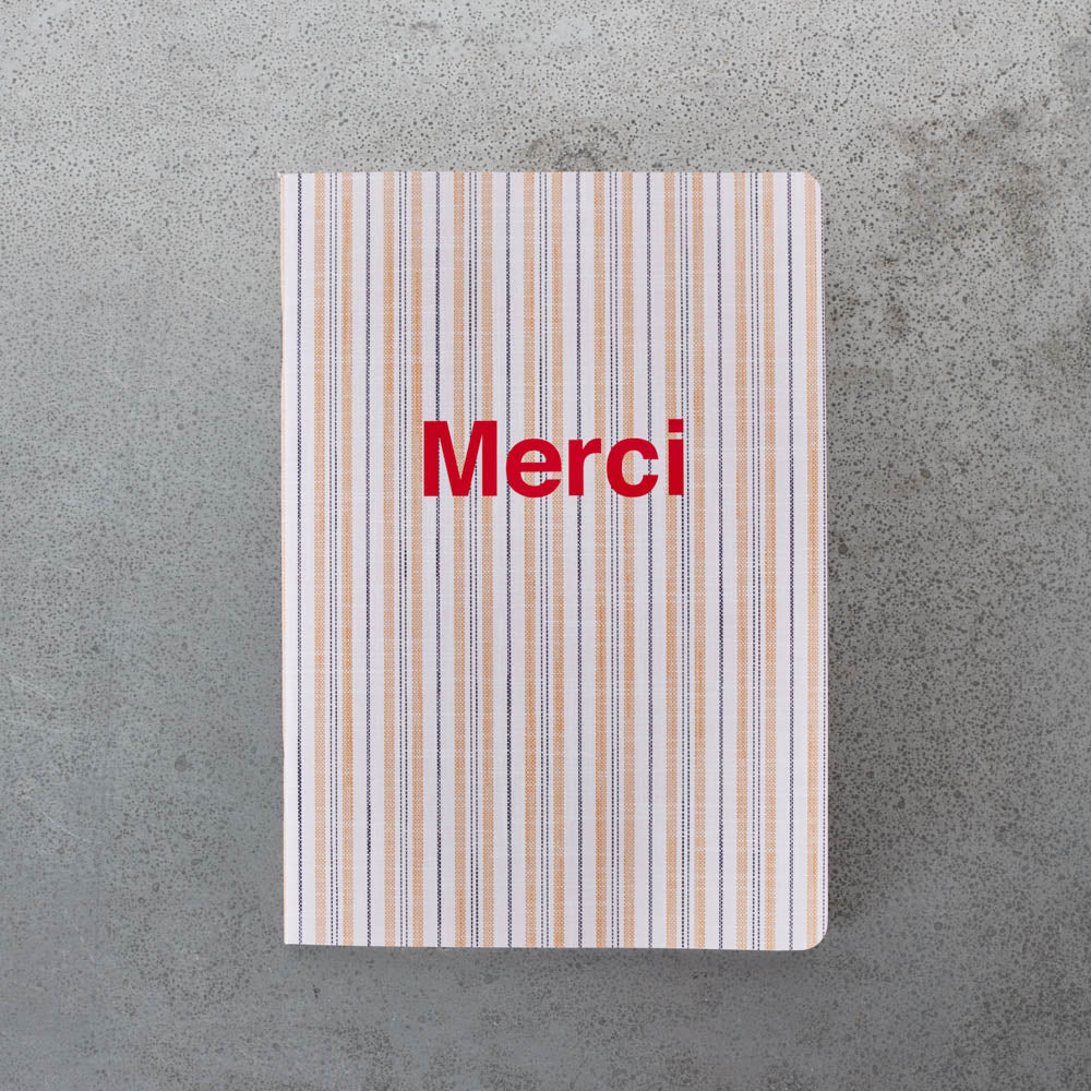 Carnet Merci - Rayures Jaune Asahi
