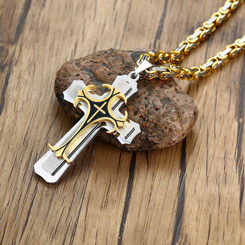 Unisex Stainless Steel Cross Necklace TeeThreads Sustain the Scene with Custom Apparel
