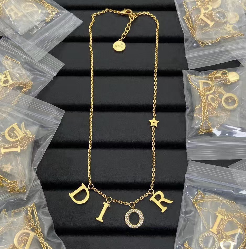 Dior Letter Charms Necklace - Original Replica Club