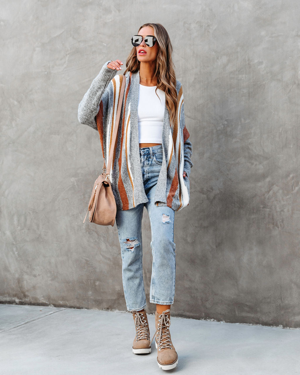 Phoenix Pocketed Printed Cardigan - Se7enfashion