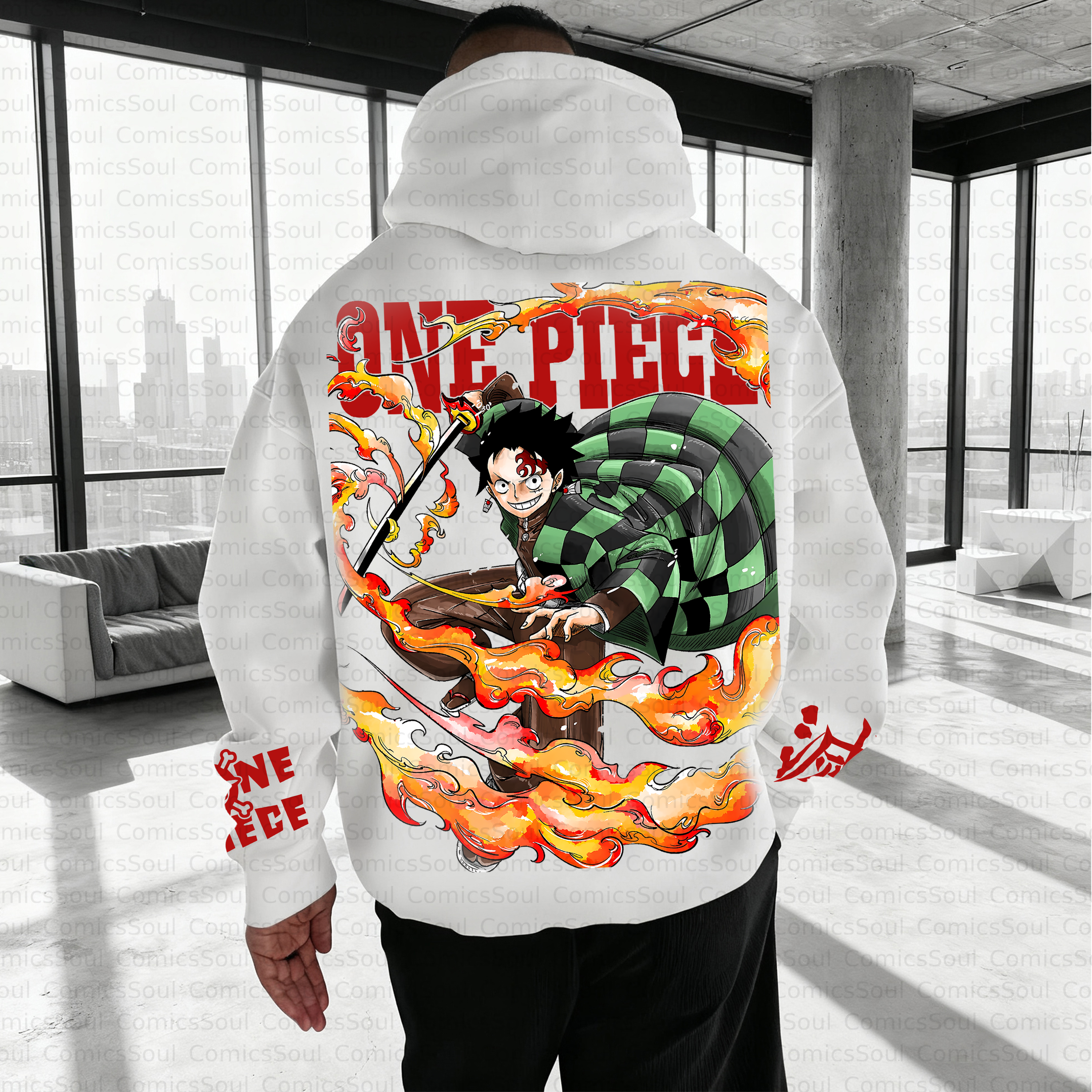 Unisex Anime Inspired Vintage Plush Hoodie