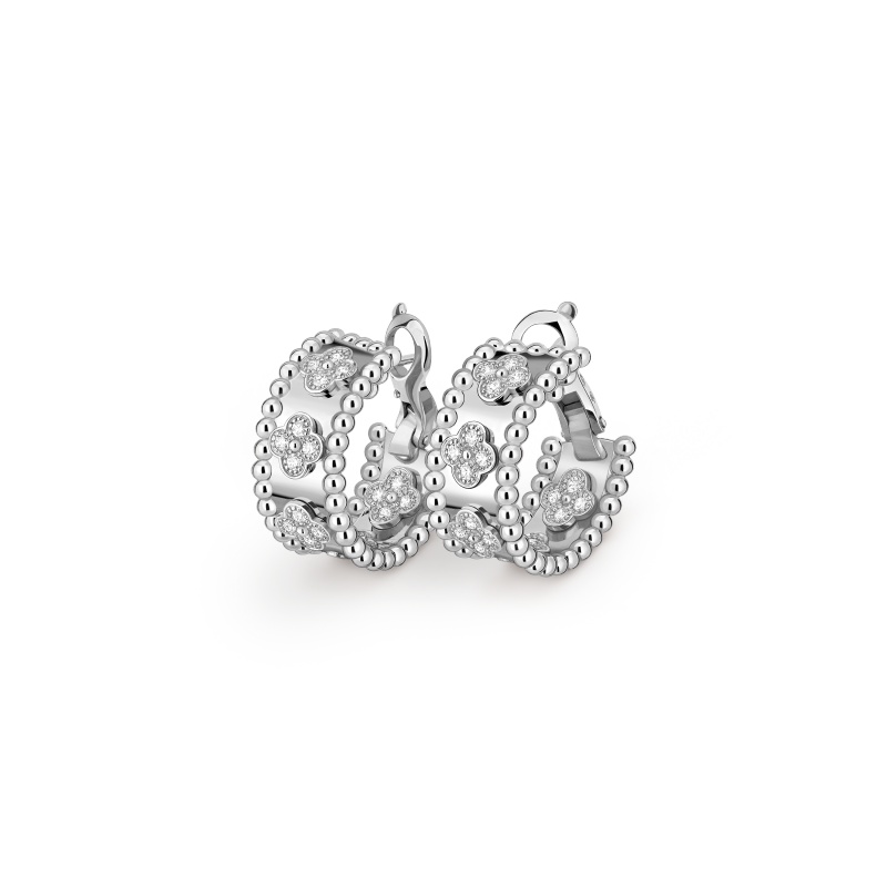 Replicate Perlée clovers hoop earrings(1:1 replica) - Original Replica Club