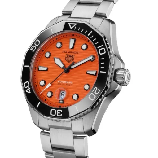 TAG Heuer Aquaracer Men Automatic Orange Stainless Steel Watch WBP201F.BA0632