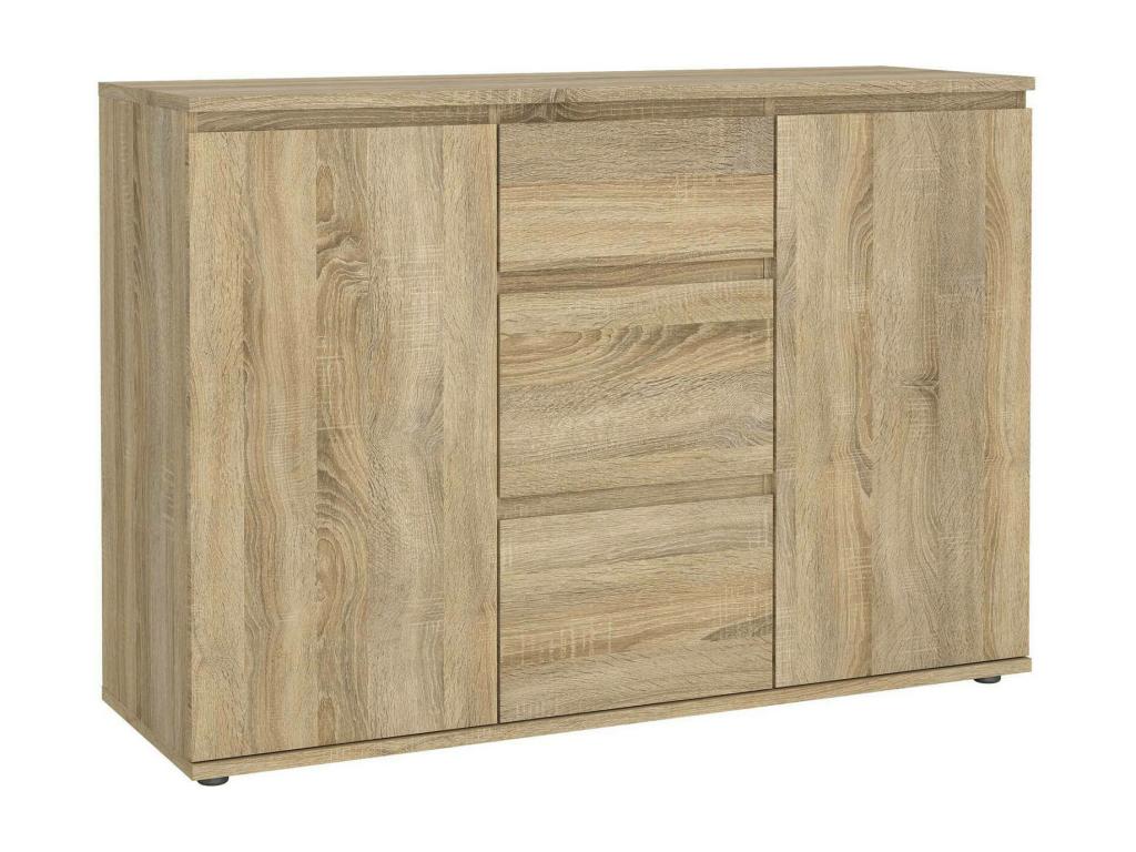 Aparador Dsaltutt, Bufé de salón, Aparador de salón, Despensa de cocina, 119x40 h84 cm, Roble