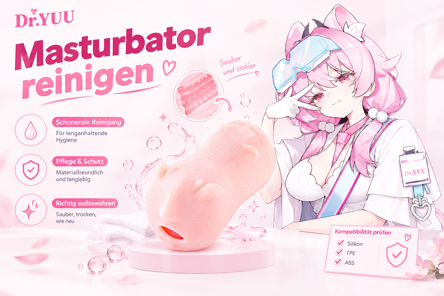 Masturbator reinigen: Pflegeprodukte richtig zuordnen | DR.YUU™ Ratgeber - Masturbator & Sexspielzeug