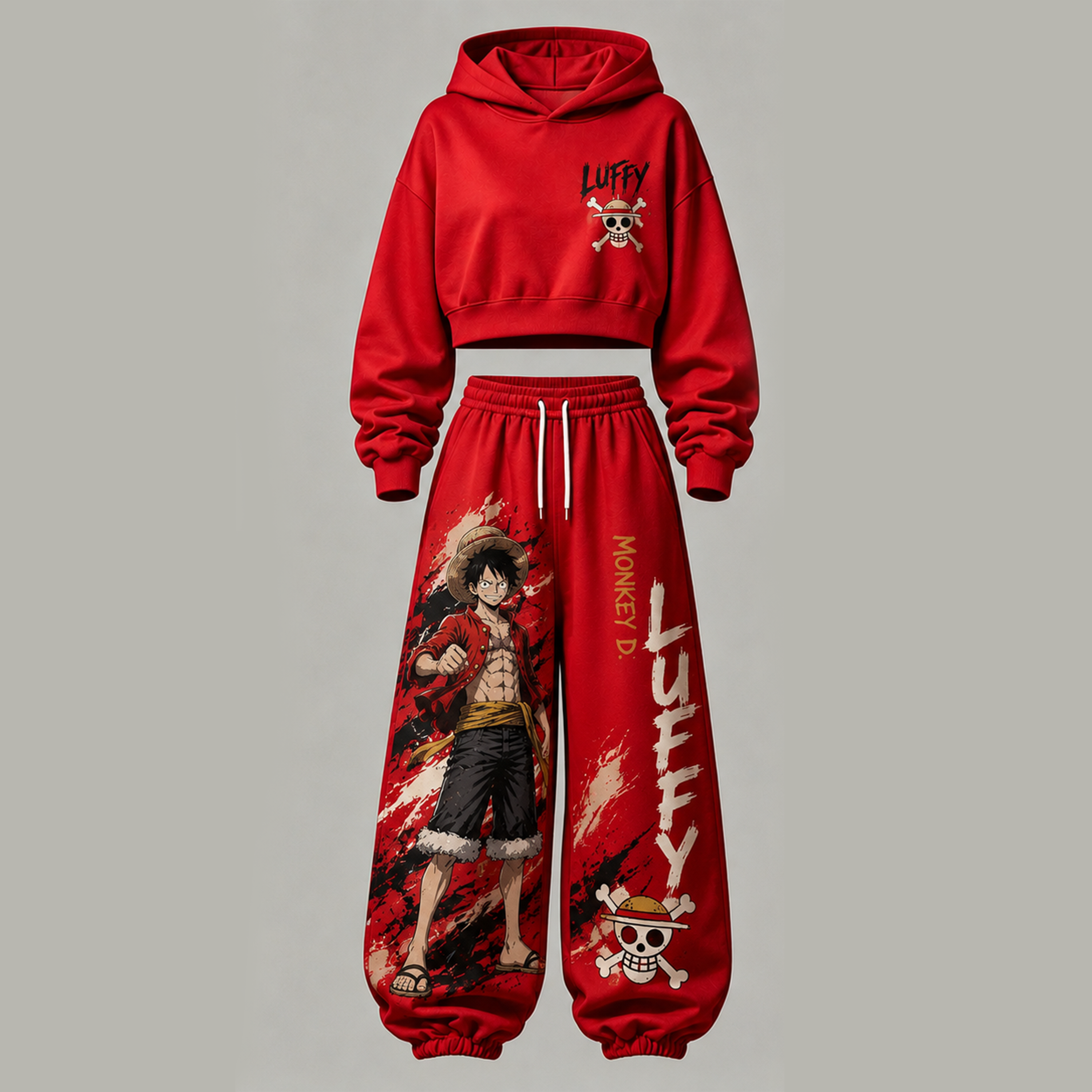One Piece Cropped Long Sleeve Hoodie & High Waist Jogger Pants Two Piece TeeThreads Sustain the Scene with Custom Apparel