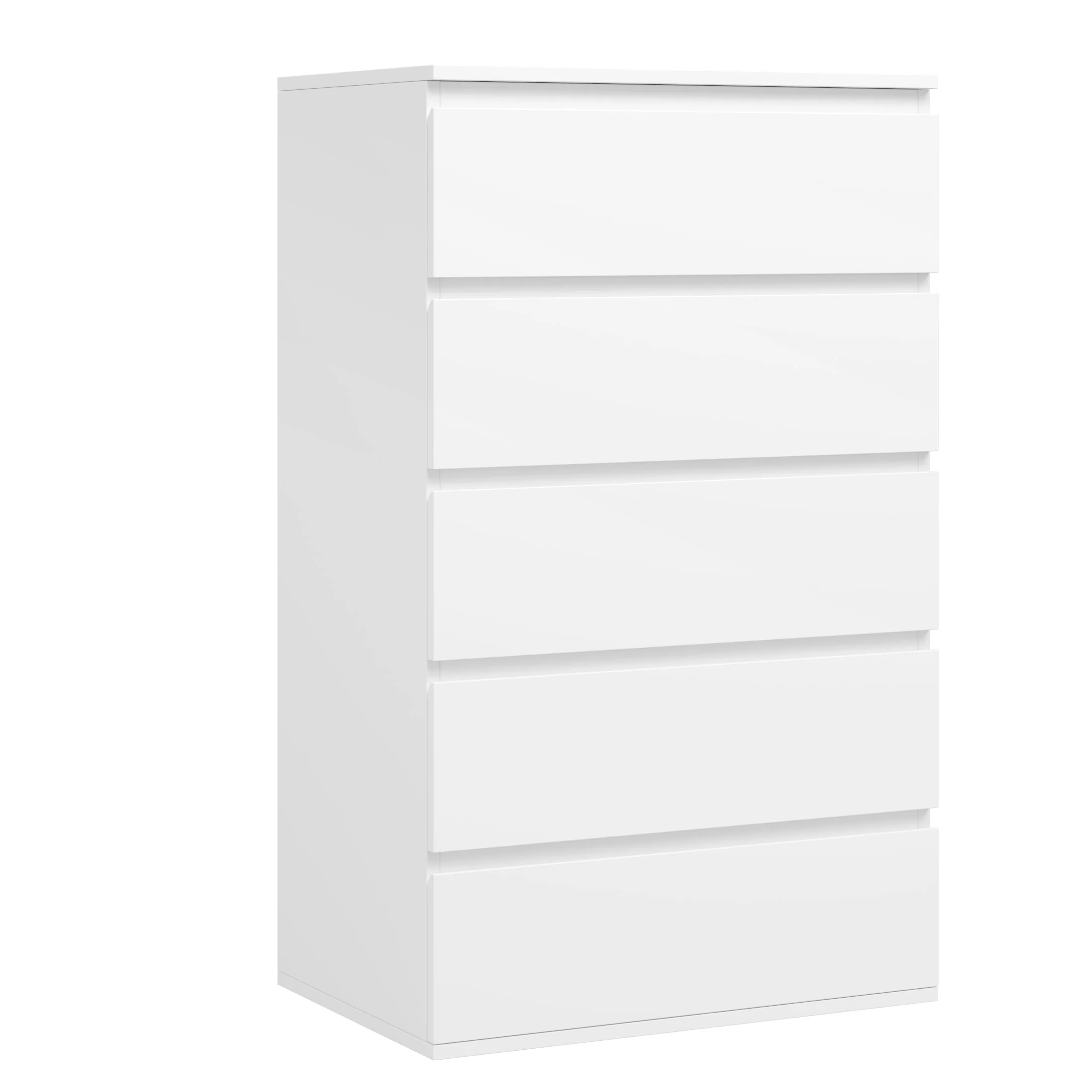 Homfa 5 Drawer White Dresser, Modern Storage Cabinet for Bedroom, White Chest of Drawers Wood Organizer for Living Room - Image 9
