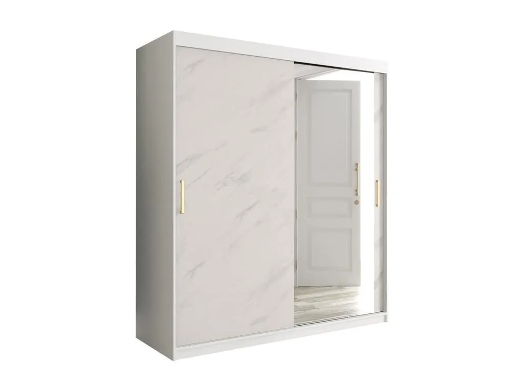 Armario Hogarmini 261 Mármol blanco | Mate blanco 200x180x62cm Número de estantes - 7.00 jyqu21807