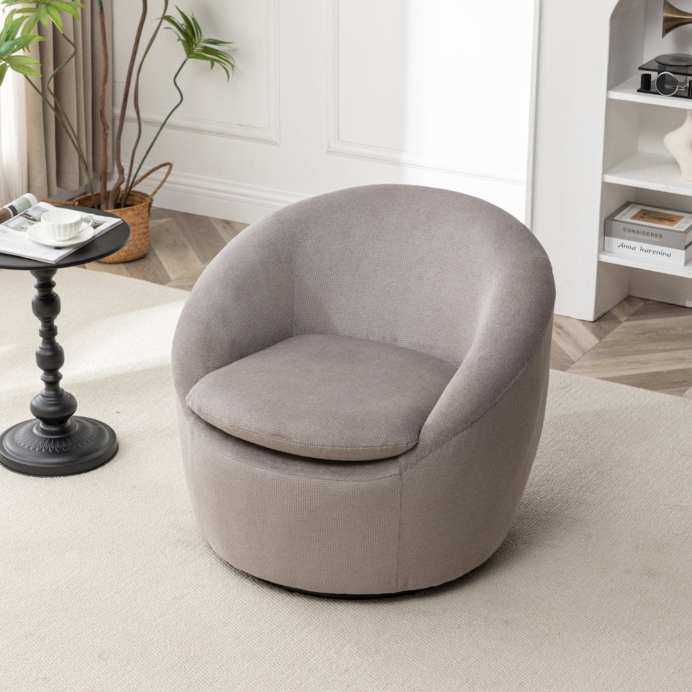 Roundhill Furniture Winnie Modern Barrel Chair, 360- Swivel - Image 21