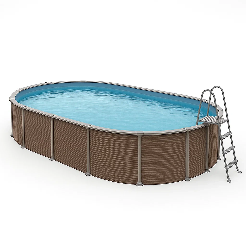 Piscina tubular ovalada 472x286x104 cm colores marrón/azul lCJmlkj139WB