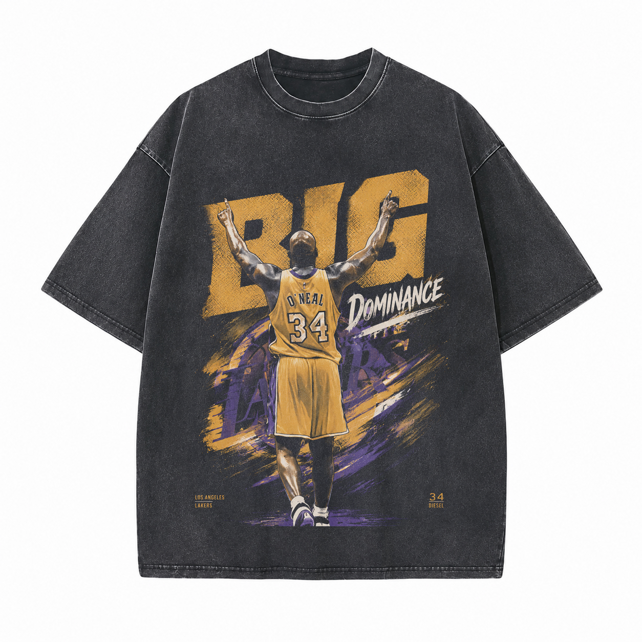 Big Dominance Printed Unisex Washed T-Shirt