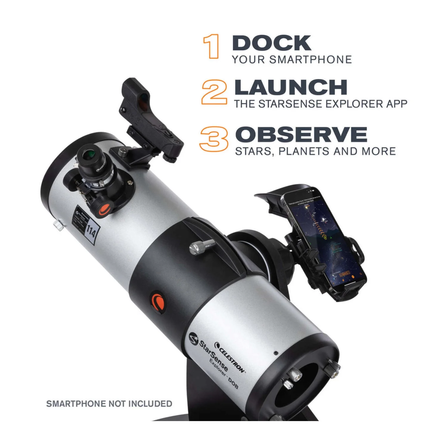 Celestron Starsense Explorer 114mm Tabletop Dobsonian Telescope - Image 5