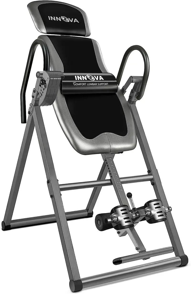 HEALTH AND FITNESS Inversion Table With Heavy-Duty Steel Frame And Adjustable Ankle Holders - ITX9600