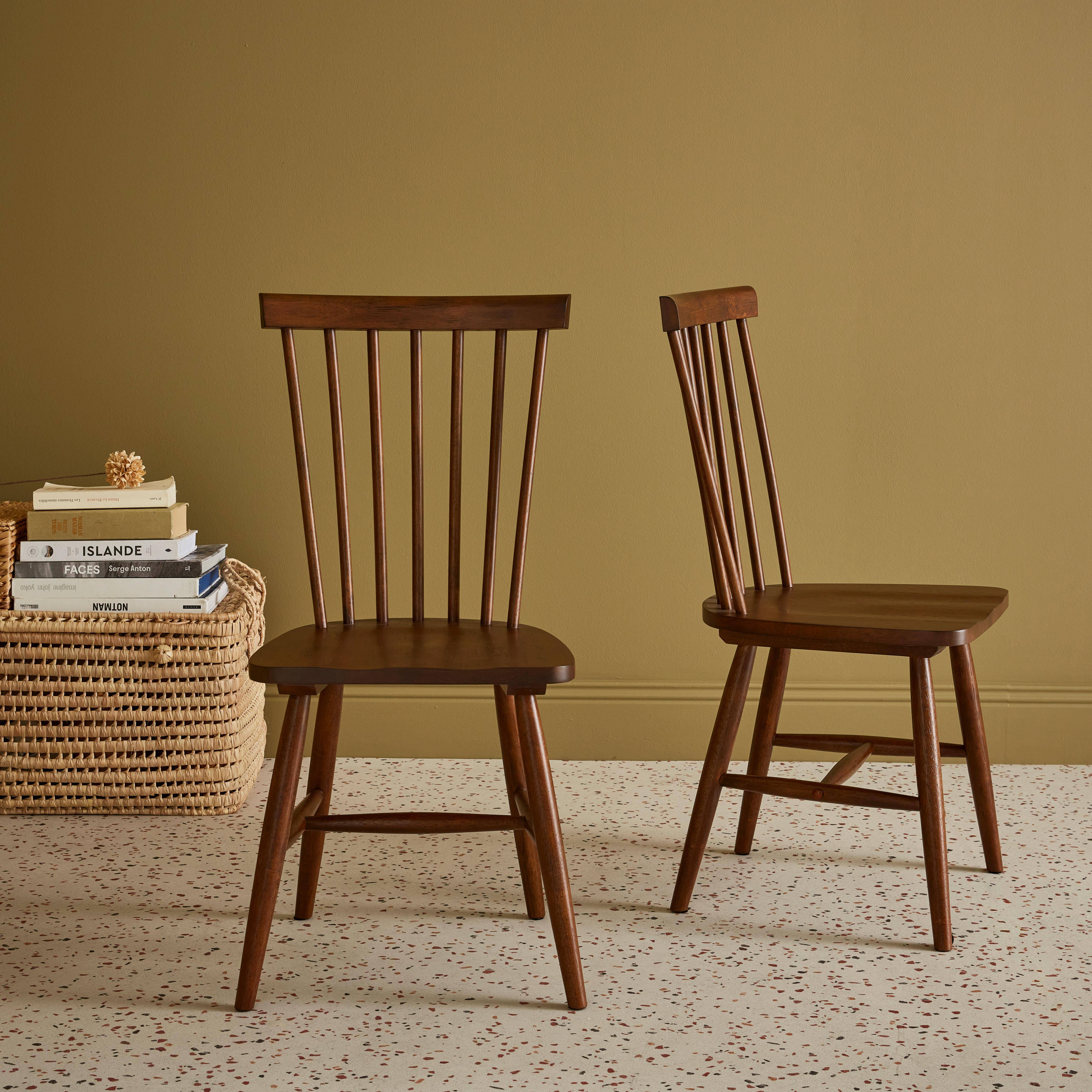 Romie - Silla de madera de hevea, set de 2