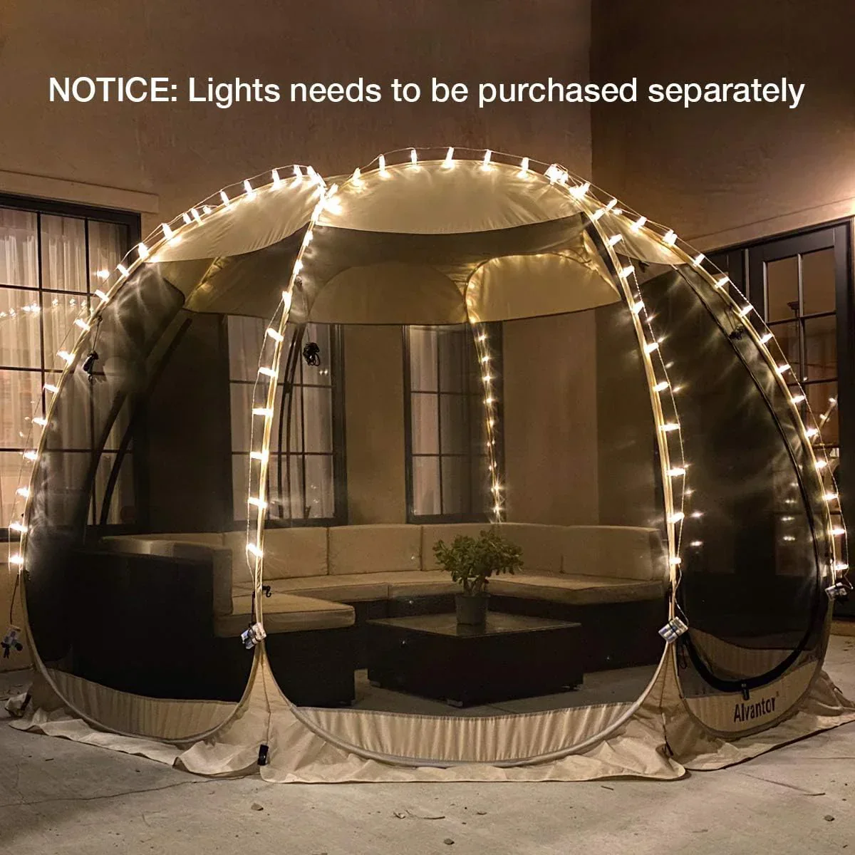 Screen gazebo sleeps 6-10-15 people Igloo-style canopy tent mosquito net on the sides Perfect