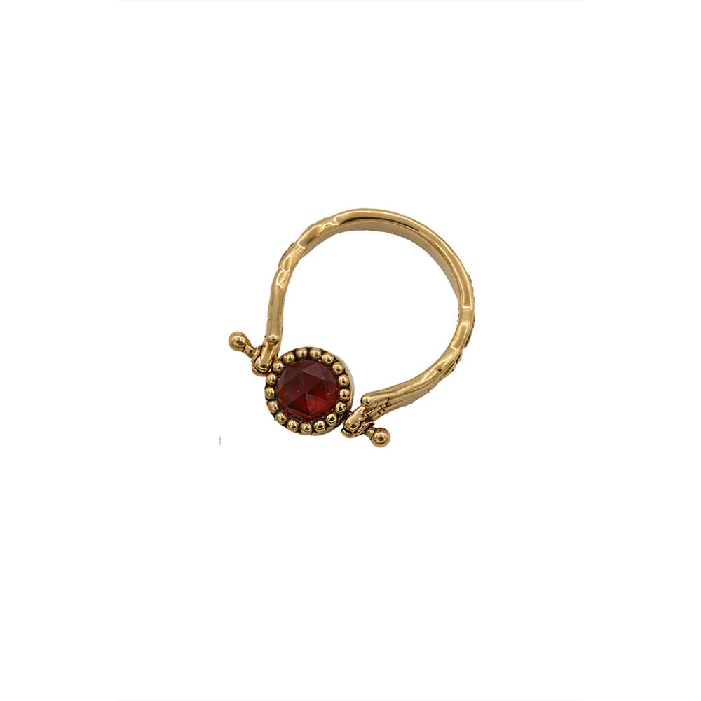LA2L - Bague Sacha oeil Pierre Pivot - Hessonite