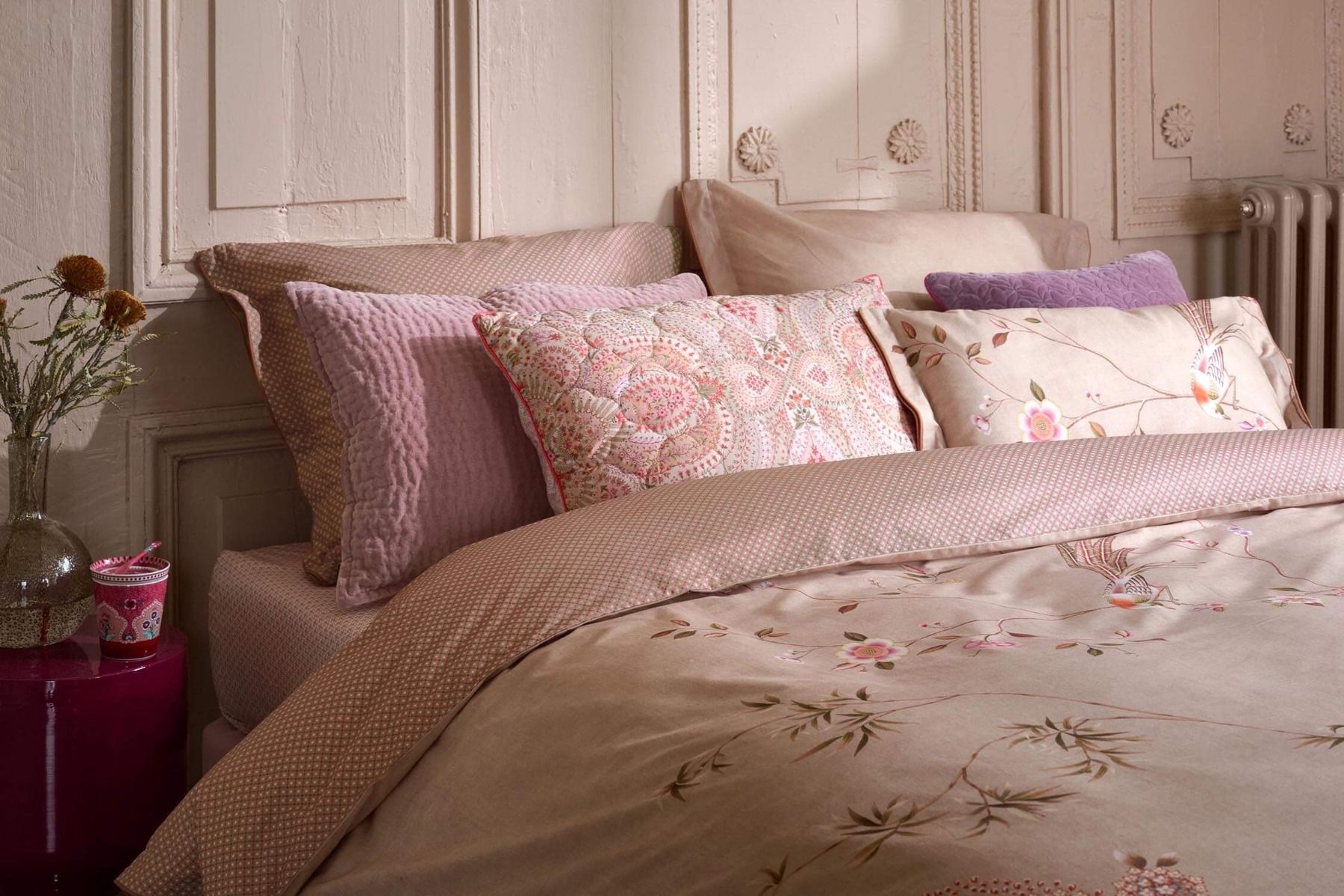 Pillowcase Bamboo Blossom Khaki