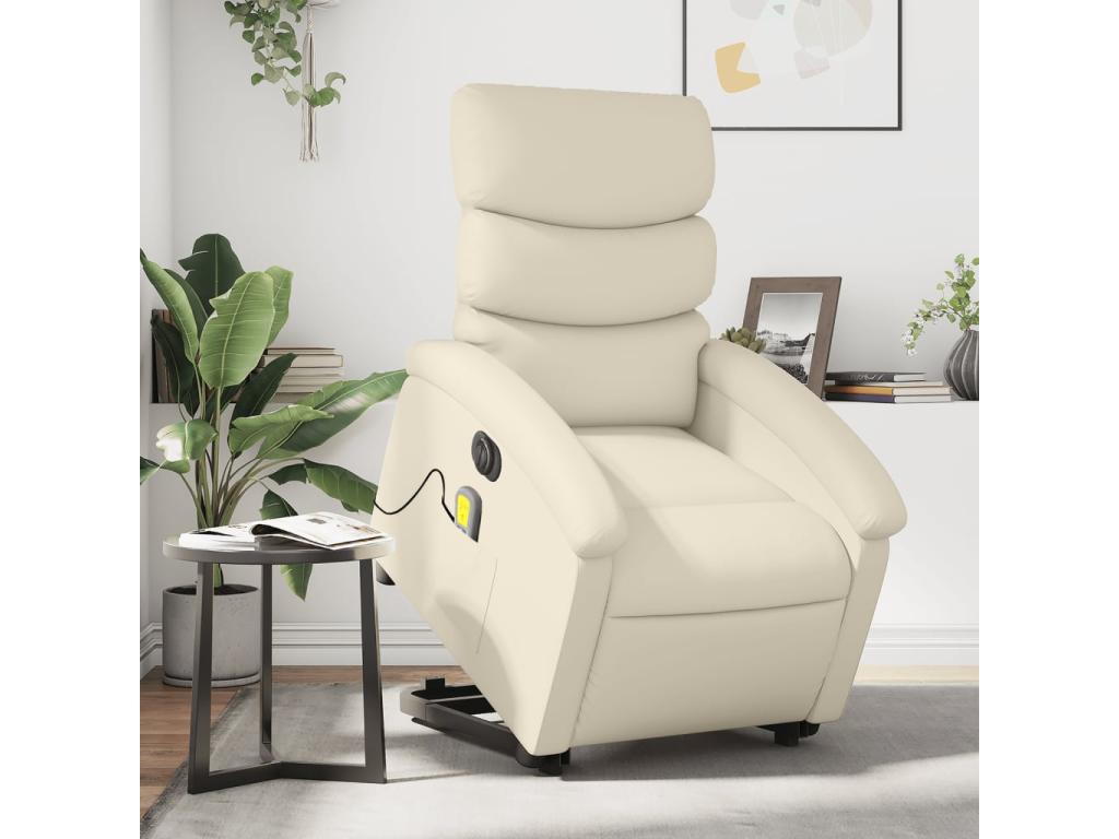 Sillón de masaje elevable eléctrico Nidolux crema