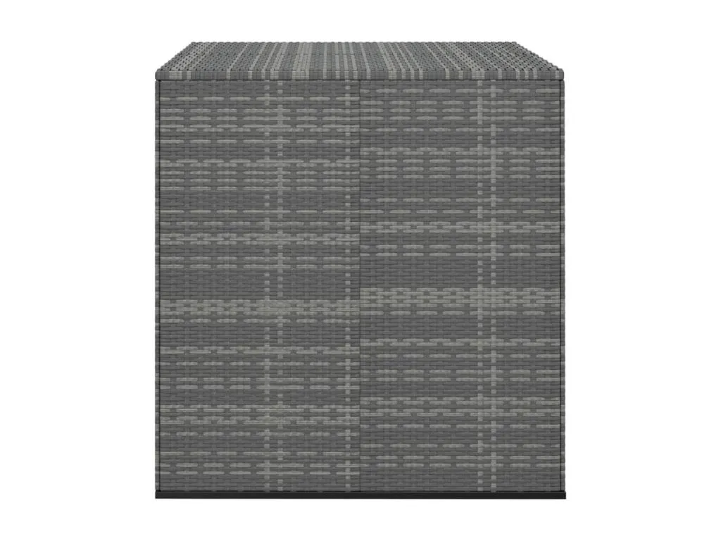 Caja de cojines de jardín resina tejida 100x97,5x104 cm gris yvk3613198