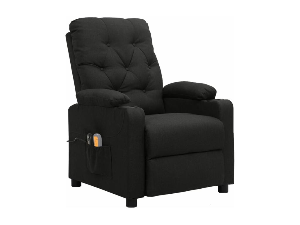 Sillón de masaje eléctrico Tela negra