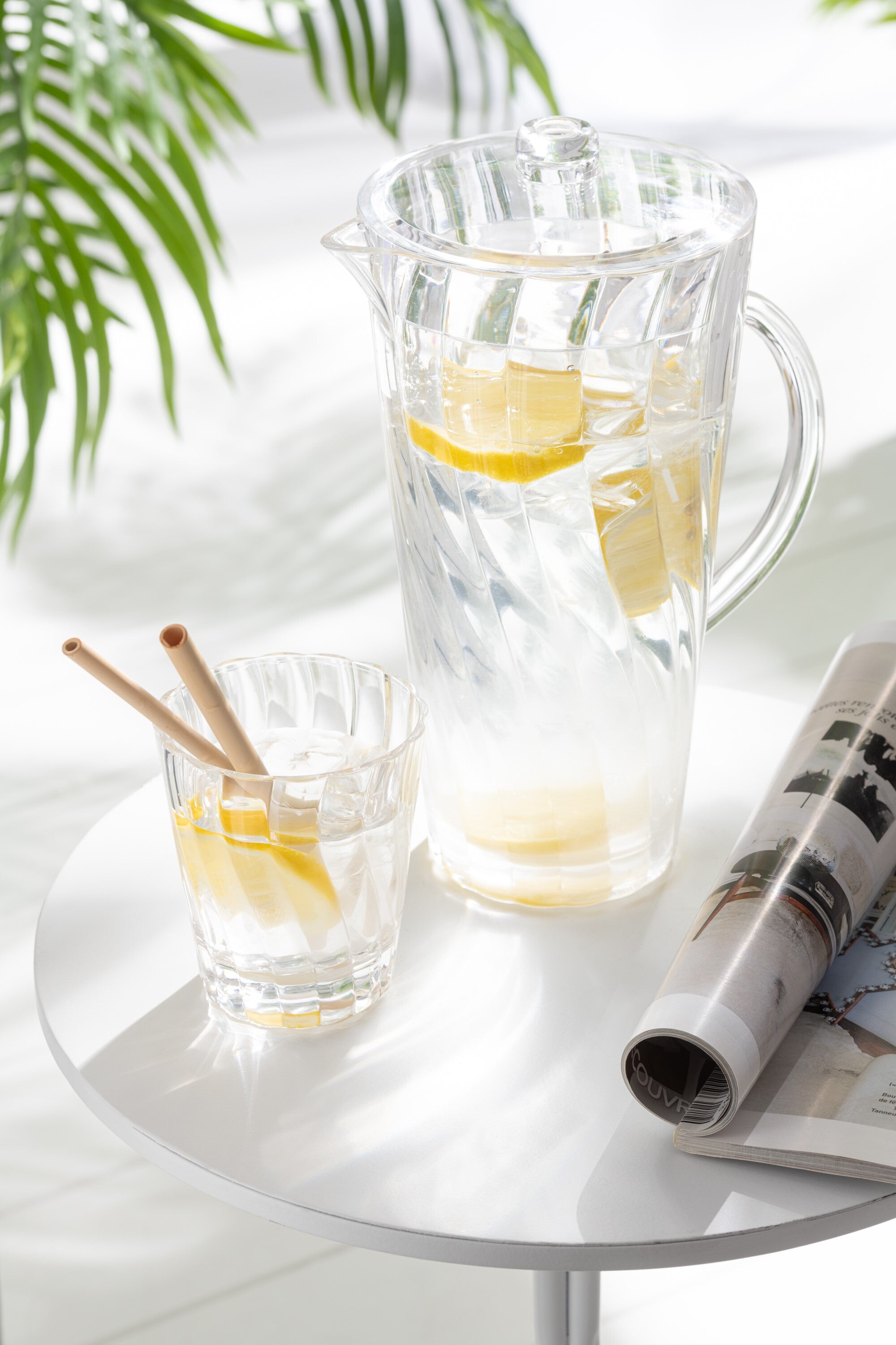 J-Line karaf Wave - kunststof - transparant