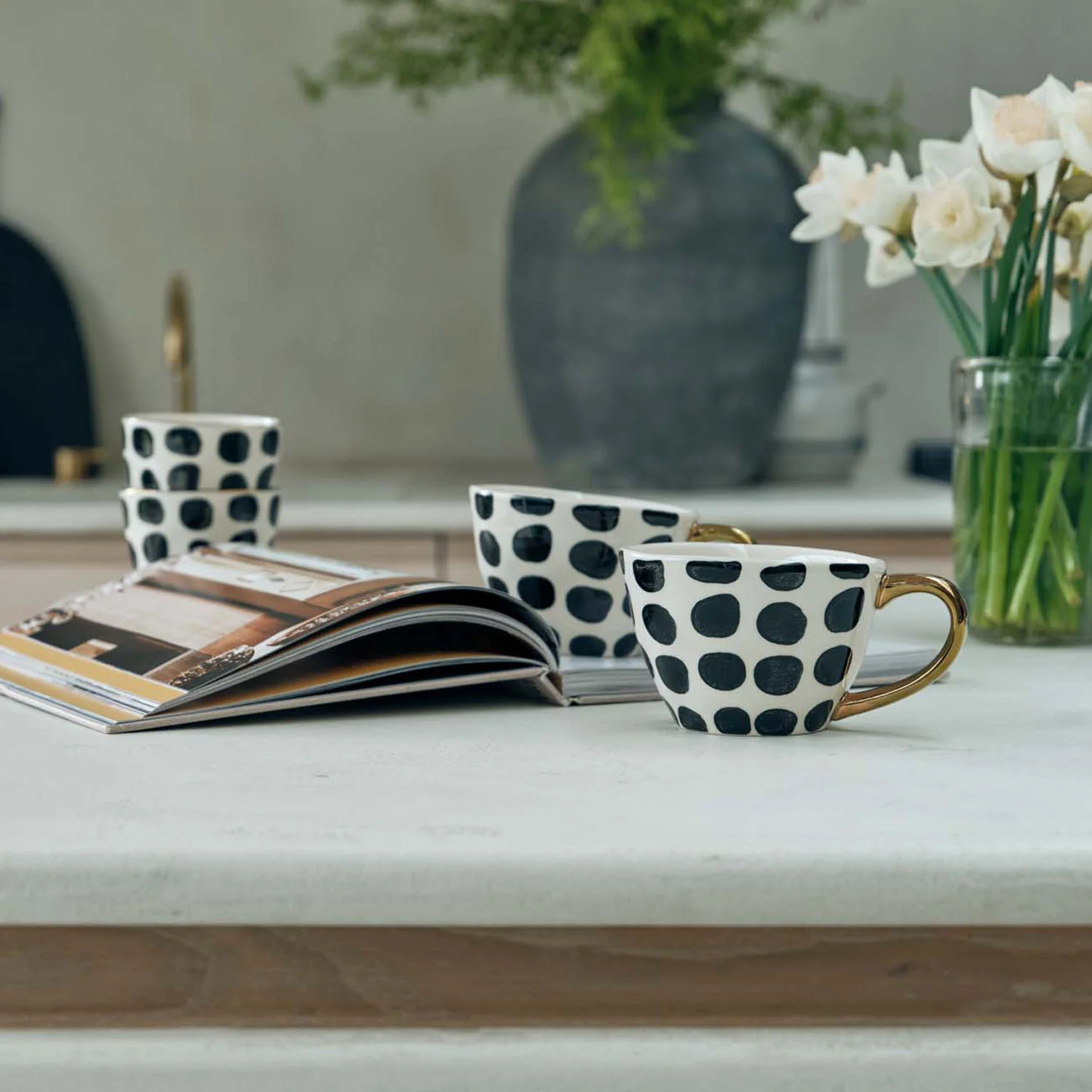 Edie Polka Dot Mug, Set of 2