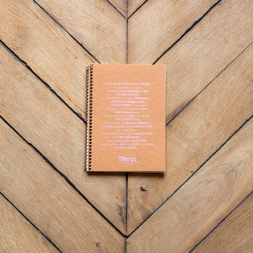 Carnet A5 à spirale - Kraft & Cuivre