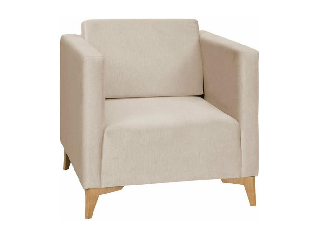Sillón Cozetiq K102 - De color marrón claro - 74x76x82cm - Tapiz - Patas Plástico