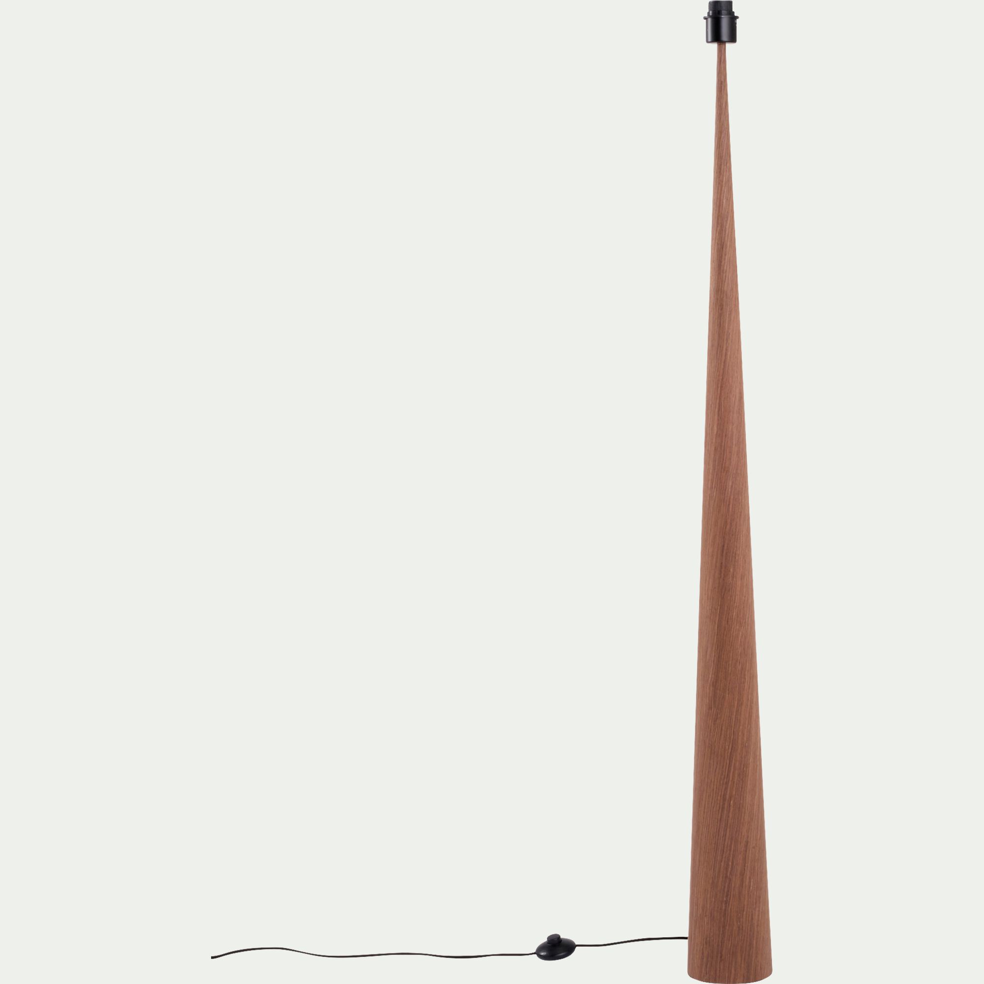 KONE - Pied de lampadaire en métal effet bois H157cm - bois foncé
