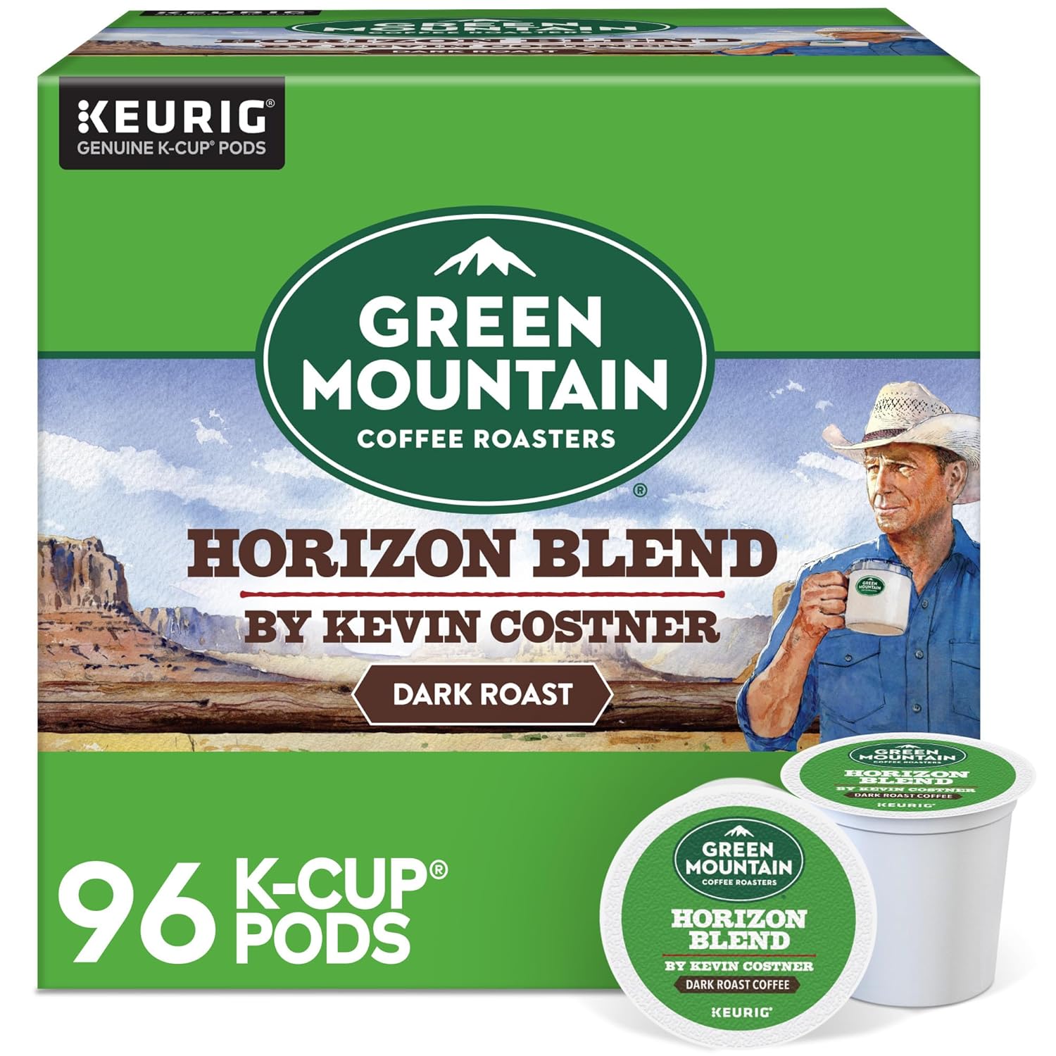 Green Mountain Coffee Roasters® Horizon Blend Coffee by Kevin Costner. Single Serve Keurig® K-Cup® Pod. 96 Count