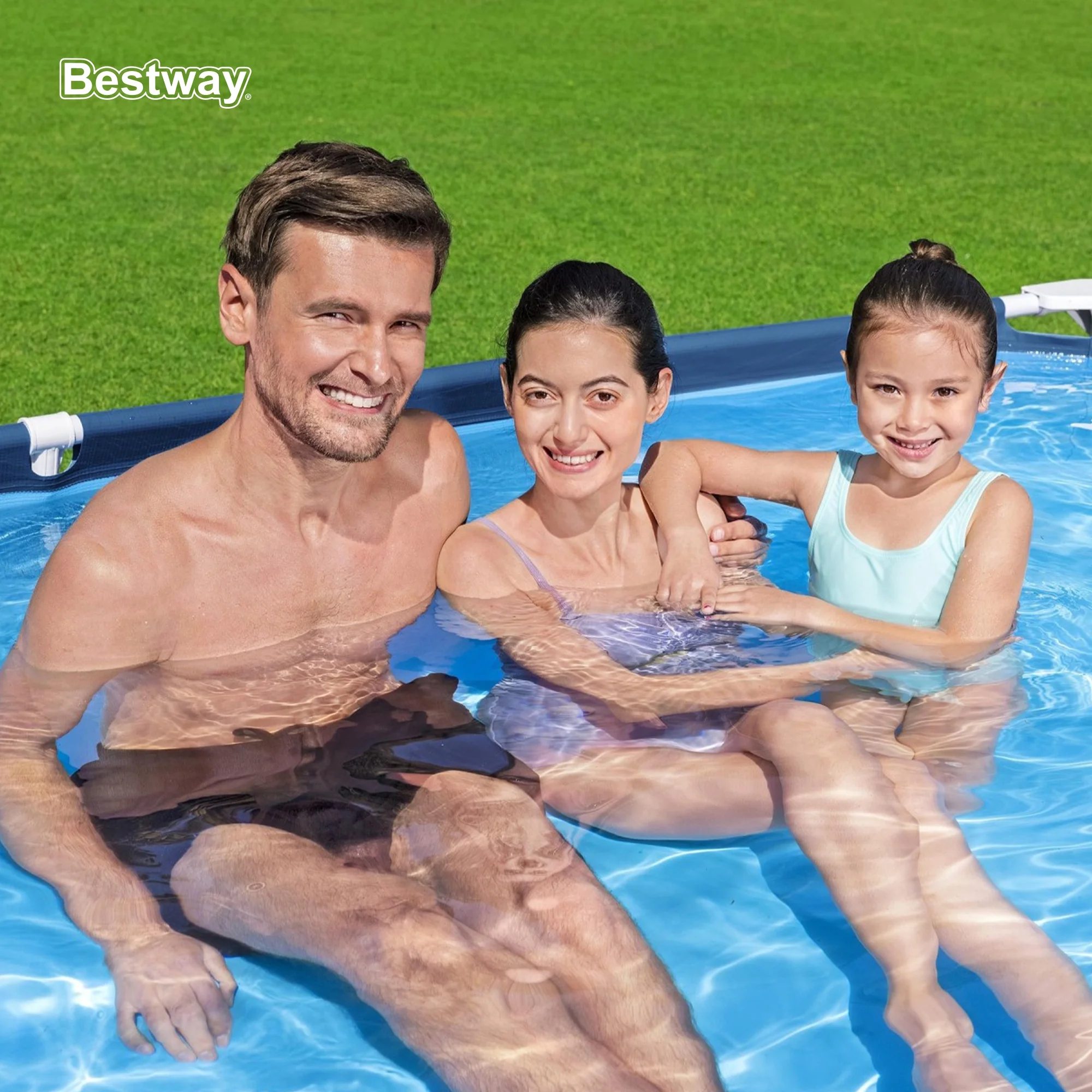 Open Box Bestway Steel Pro 8.5'x67"x24" Rectangular Above Ground Swimming Pool - Image 6