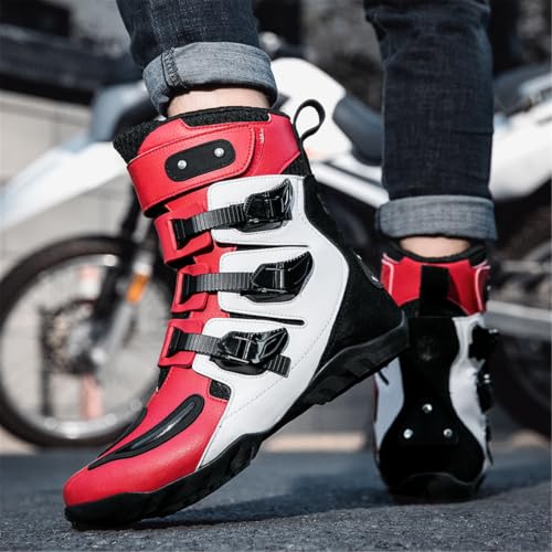 Men's Motion Motocross Dirt Bike Boots, Ankle Support, Anti-Slip Sole Motorcycle Shoes - image 5
