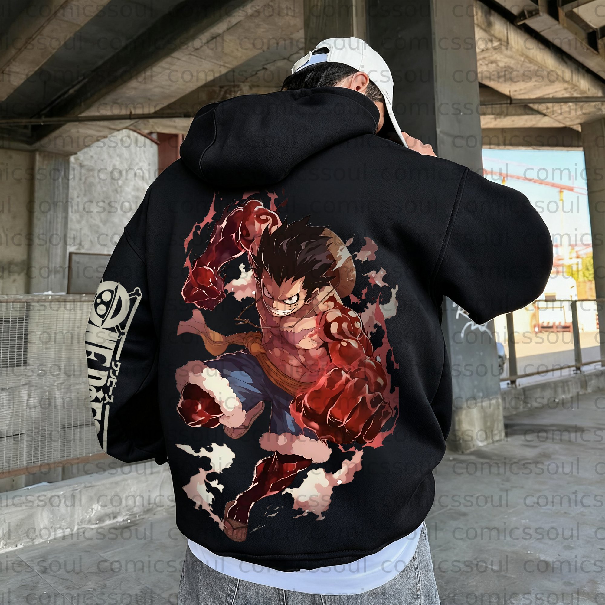 Unisex Anime Graphic Streetwear Wintage Plush Hoodie