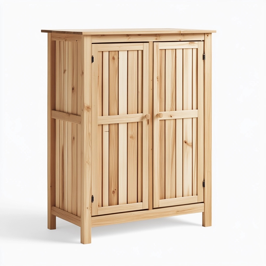 Almacenamiento exterior jardín 83x40x92 cm madera natural protección humedad armario WJ5859569